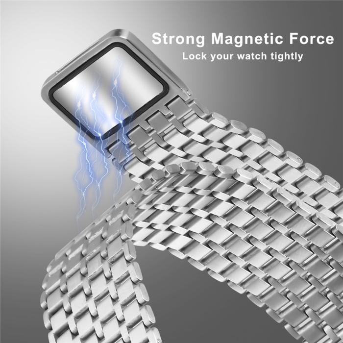 Bild 5,  Galaxy Watch 8 46/44/40 mm Armband Magnetisk Loop Silver - Teknikhallen.se