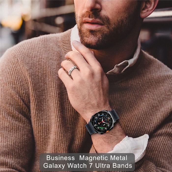 Bild 6,  Galaxy Watch 8 46/44/40 mm Armband Magnetisk Loop Grå - Teknikhallen.se