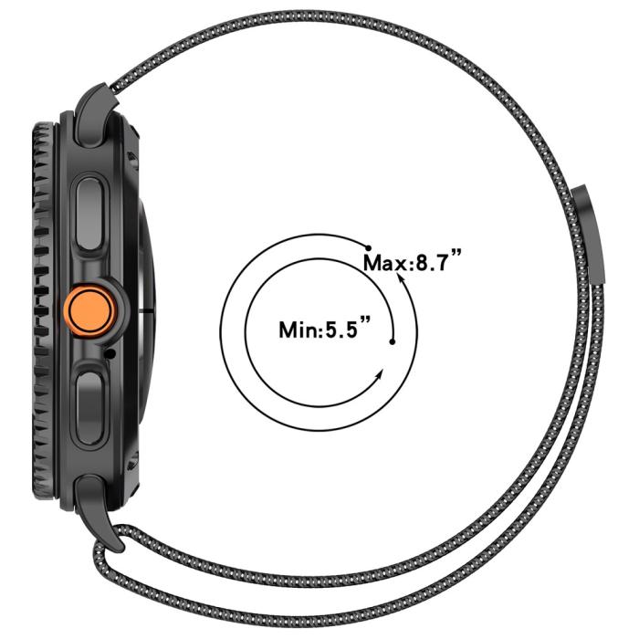 Bild 3,  Galaxy Watch 8 46/44/40 mm Armband Milanese Loop Grå - Teknikhallen.se