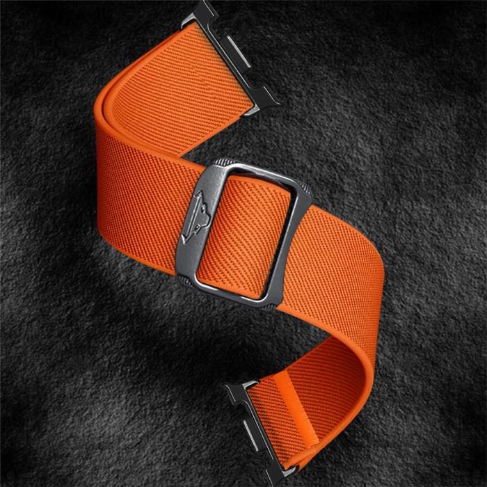 Bild 5,  Galaxy Watch 8 46/44/40 mm Armband Justerbart Nylon Orange - Teknikhallen.se
