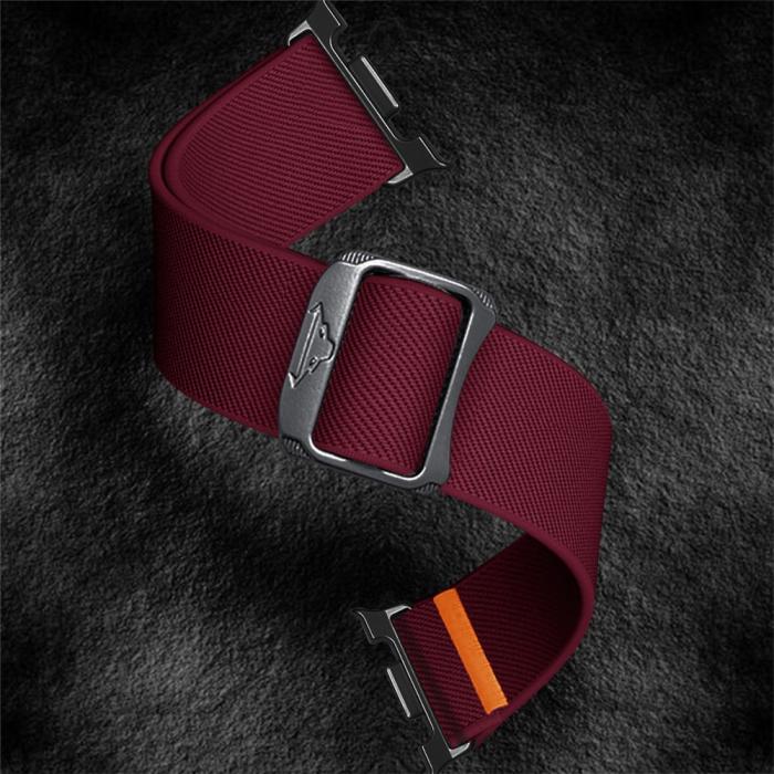 Bild 3,  Galaxy Watch 8 46/44/40 mm Armband Justerbart Nylon Vinröd - Teknikhallen.se