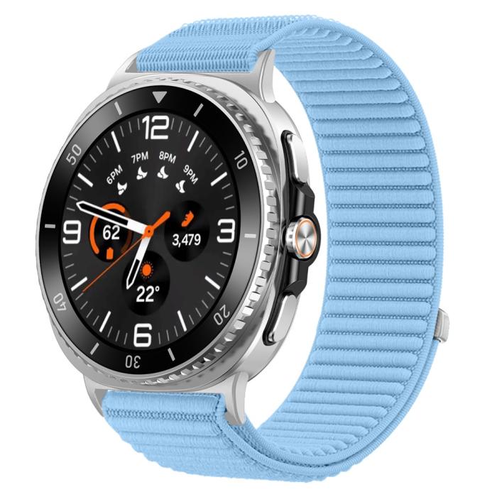 Bild 2,  Galaxy Watch 8 46/44/40 mm Armband Nylon Loop Blå - Teknikhallen.se