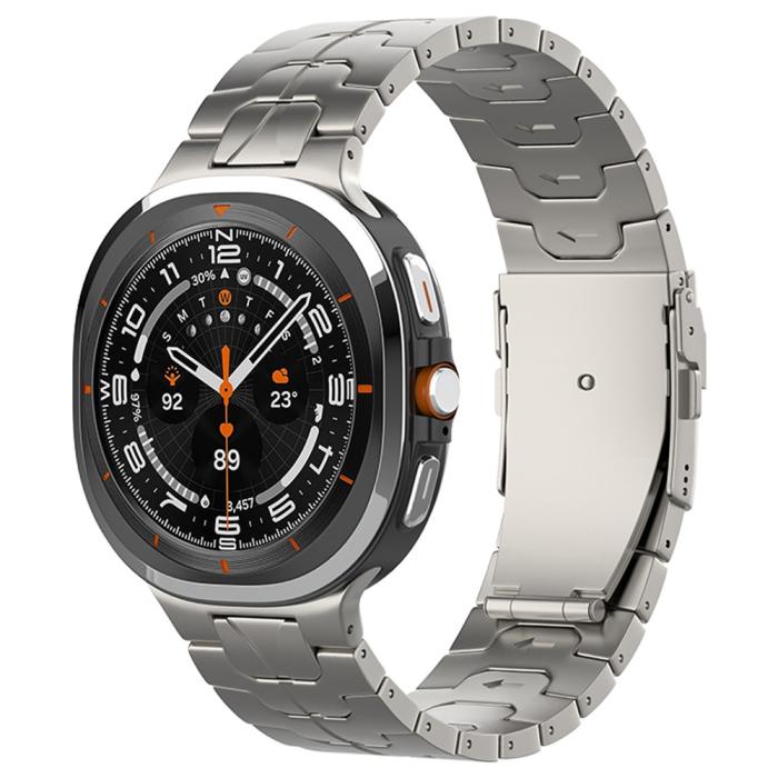 Bild 2,  Samsung Galaxy Watch 8 46/44/40 mm Armband Metall Titanium - Teknikhallen.se