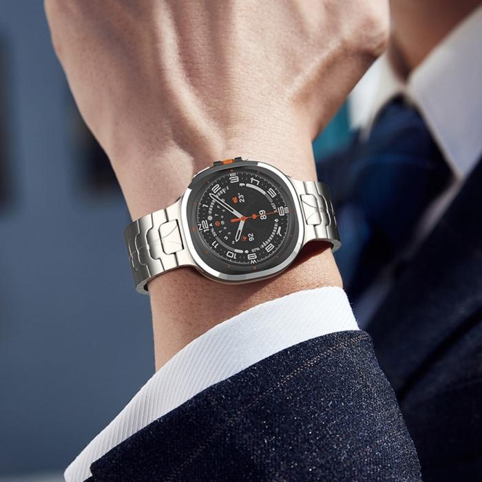 Bild 5,  Samsung Galaxy Watch 8 46/44/40 mm Armband Metall Titanium - Teknikhallen.se