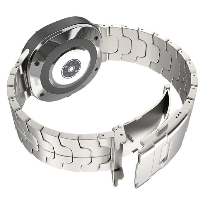 Bild 4,  Samsung Galaxy Watch 8 46/44/40 mm Armband Metall Grå - Teknikhallen.se