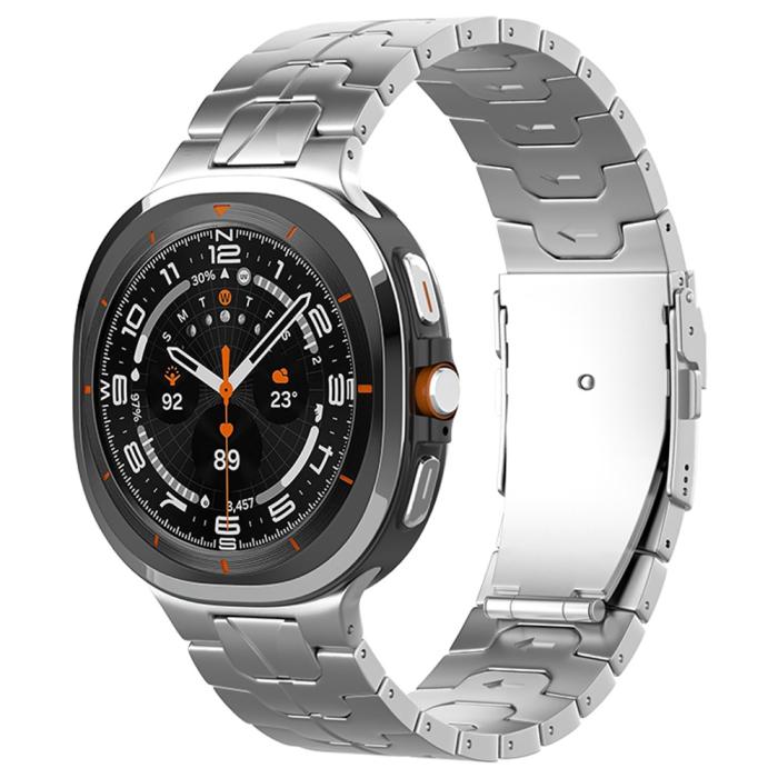 Bild 2,  Samsung Galaxy Watch 8 46/44/40 mm Armband Metall Silver - Teknikhallen.se