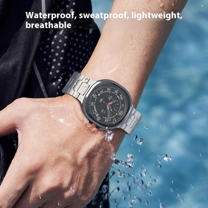 Bild 6,  Samsung Galaxy Watch 8 46/44/40 mm Armband Metall Silver - Teknikhallen.se