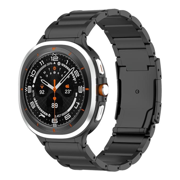 Bild 2,  Samsung Galaxy Watch 8 46/44/40 mm Armband Metall Svart - Teknikhallen.se
