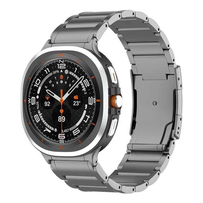 Bild 2,  Samsung Galaxy Watch 8 46/44/40 mm Armband Metall Grå - Teknikhallen.se