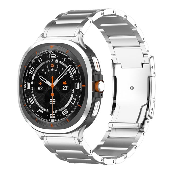 Bild 2,  Samsung Galaxy Watch 8 46/44/40 mm Armband Metall Silver - Teknikhallen.se