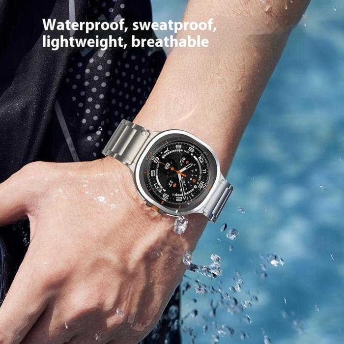 Bild 6,  Samsung Galaxy Watch 8 46/44/40 mm Armband Metall Silver - Teknikhallen.se