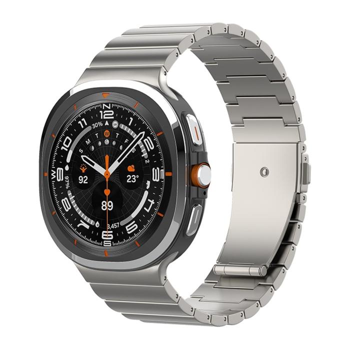 Bild 2,  Samsung Galaxy Watch 8 46/44/40 mm Armband Metall Titanium - Teknikhallen.se
