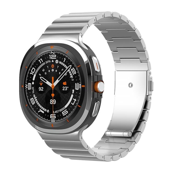 Bild 2,  Samsung Galaxy Watch 8 46/44/40 mm Armband Metall Silver - Teknikhallen.se
