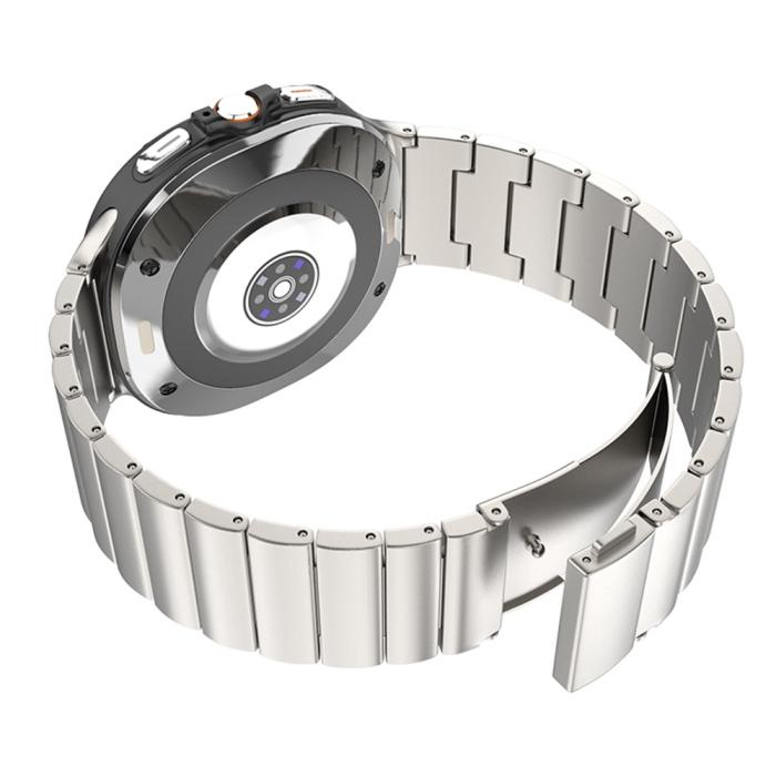 Bild 4,  Samsung Galaxy Watch 8 46/44/40 mm Armband Metall Silver - Teknikhallen.se