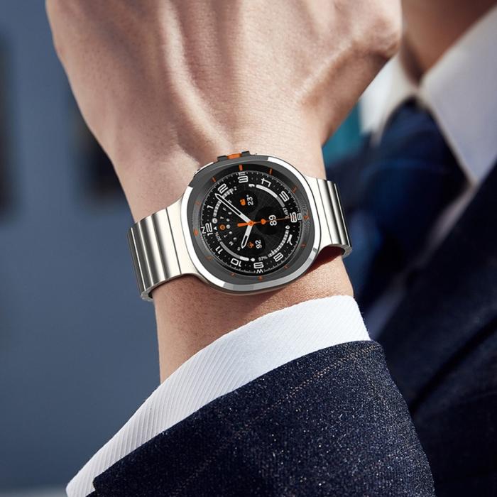 Bild 5,  Samsung Galaxy Watch 8 46/44/40 mm Armband Metall Silver - Teknikhallen.se
