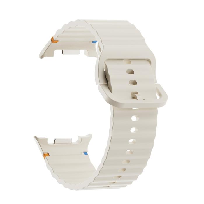Bild 2, KALEBOL KALEBOL Galaxy Watch 8 46/44/40 mm Armband Wave Beige - Teknikhallen.se