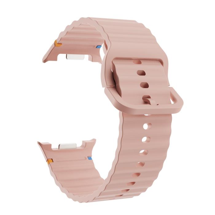 Bild 2, KALEBOL KALEBOL Galaxy Watch 8 46/44/40 mm Armband Wave Rosa - Teknikhallen.se