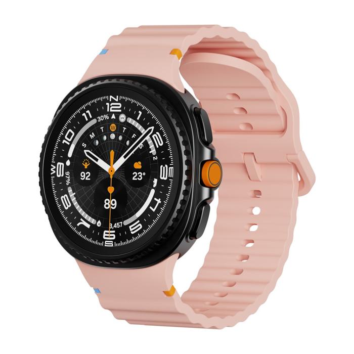 Bild 3, KALEBOL KALEBOL Galaxy Watch 8 46/44/40 mm Armband Wave Rosa - Teknikhallen.se