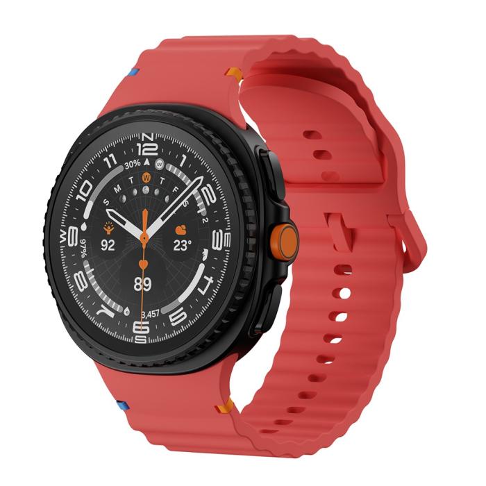 Bild 3, KALEBOL KALEBOL Galaxy Watch 8 46/44/40 mm Armband Wave Röd - Teknikhallen.se