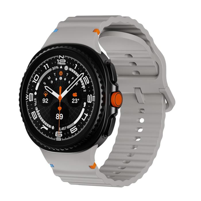 Bild 3, KALEBOL KALEBOL Galaxy Watch 8 46/44/40 mm Armband Wave Grå - Teknikhallen.se