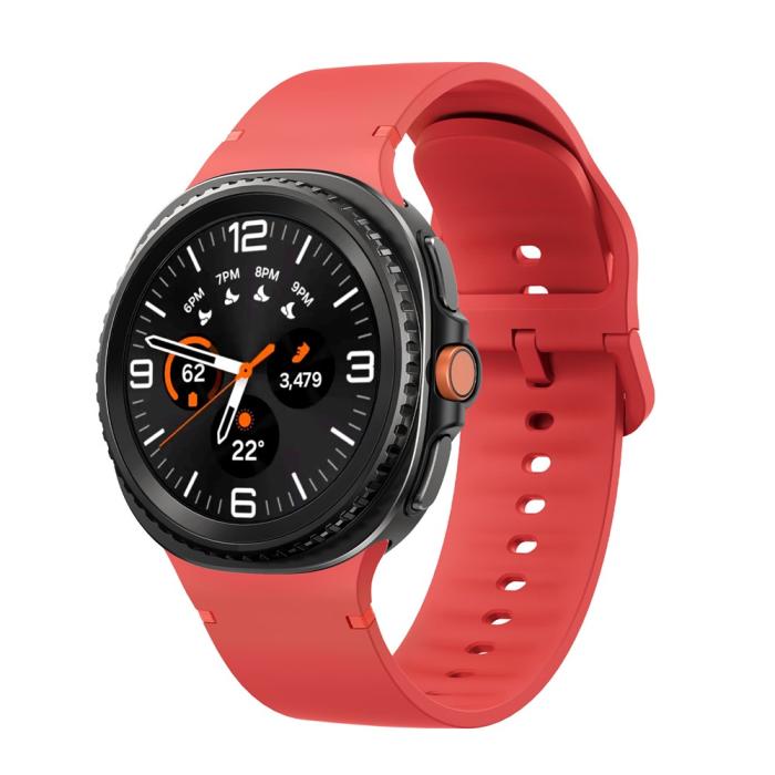 Bild 3, KALEBOL KALEBOL Galaxy Watch 8 46/44/40 mm Armband Silikon Röd - Teknikhallen.se