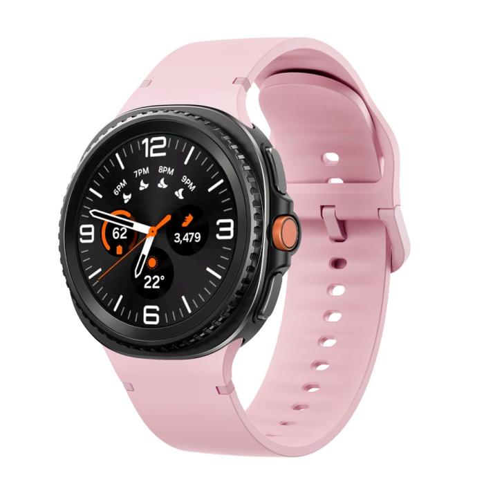 Bild 3, KALEBOL KALEBOL Galaxy Watch 8 46/44/40 mm Armband Silikon Rosa - Teknikhallen.se