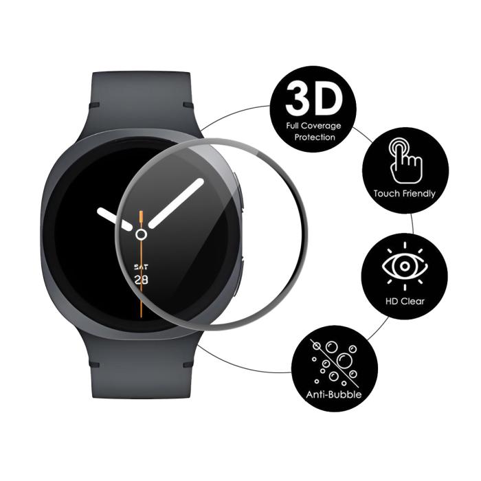 Bild 2, ENKAY ENKAY Galaxy Watch 8 44 mm 2-PACK Skärmskydd Heltäckande - Teknikhallen.se