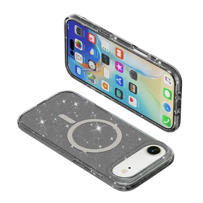 Bild 2,  iPhone Air Skal MagSafe Glitter Svart - Teknikhallen.se