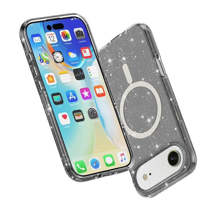 Bild 6,  iPhone Air Skal MagSafe Glitter Svart - Teknikhallen.se