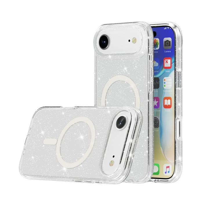 Bild 3,  iPhone Air Skal MagSafe Glitter Transparent - Teknikhallen.se