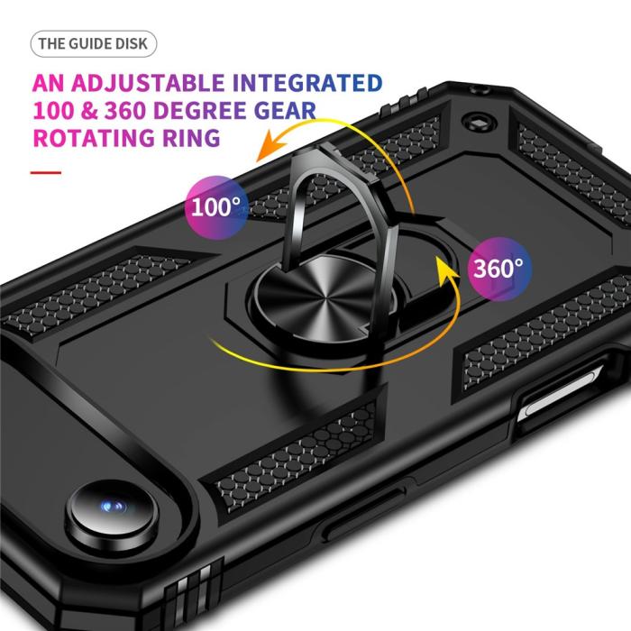 Bild 3,  iPhone Air Skal Shockproof Hybrid Ring Svart - Teknikhallen.se
