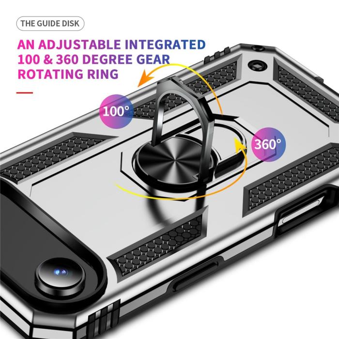 Bild 3,  iPhone Air Skal Shockproof Hybrid Ring Silver - Teknikhallen.se