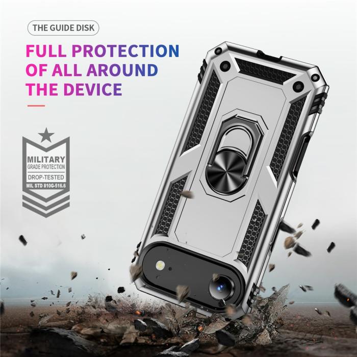 Bild 5,  iPhone Air Skal Shockproof Hybrid Ring Silver - Teknikhallen.se