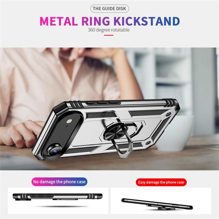 Bild 6,  iPhone Air Skal Shockproof Hybrid Ring Silver - Teknikhallen.se