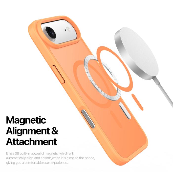 Bild 6, DUX DUCIS DUX DUCIS iPhone Air Skal MagSafe Yind Series Orange - Teknikhallen.se