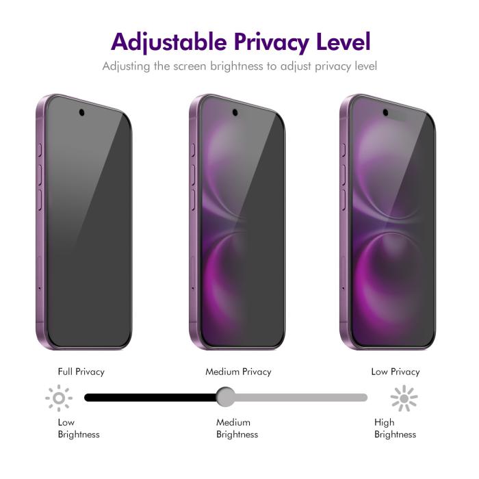 Bild 4, ENKAY ENKAY iPhone Air Skärmskydd Härdat Glas Privacy - Teknikhallen.se