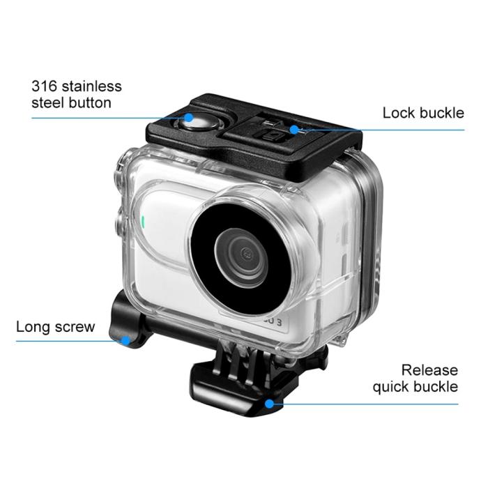 Bild 4, PULUZ PULUZ Vattentät Fodral För Insta360 GO 3 / 3S - Teknikhallen.se