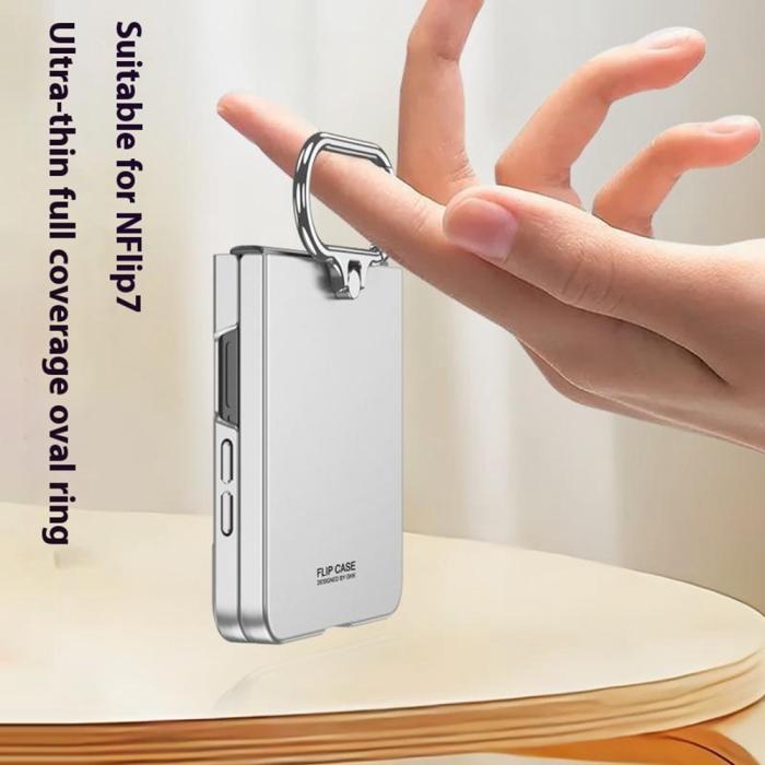 Bild 2, GKK GKK Galazy Z Flip 7 Skal Kickstand Hybrid Silver - Teknikhallen.se