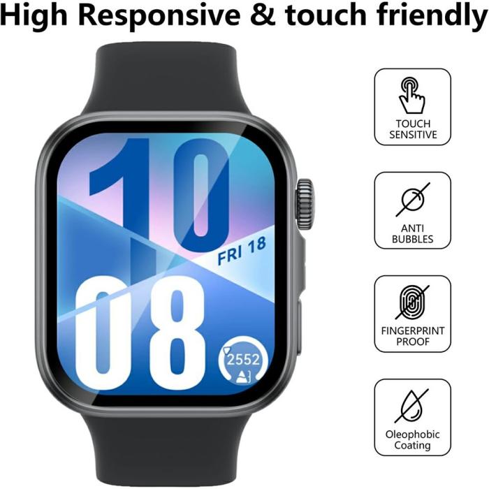 Bild 3,  Huawei Watch Fit 4 Skärmskydd 2-PACK - Teknikhallen.se
