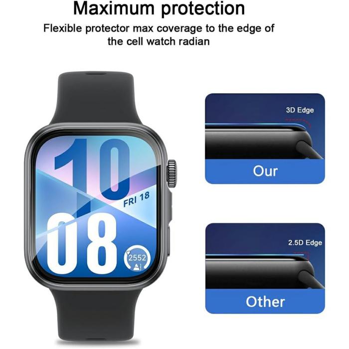 Bild 6,  Huawei Watch Fit 4 Skärmskydd 2-PACK - Teknikhallen.se