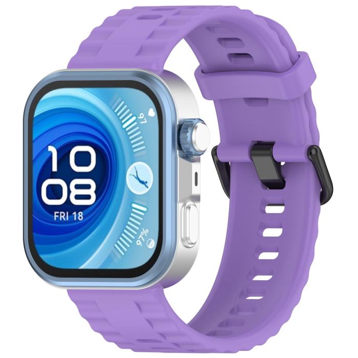 Bild 4,  Huawei Watch Fit 4 Pro / 4 / 3 Armband Silikon Lila - Teknikhallen.se