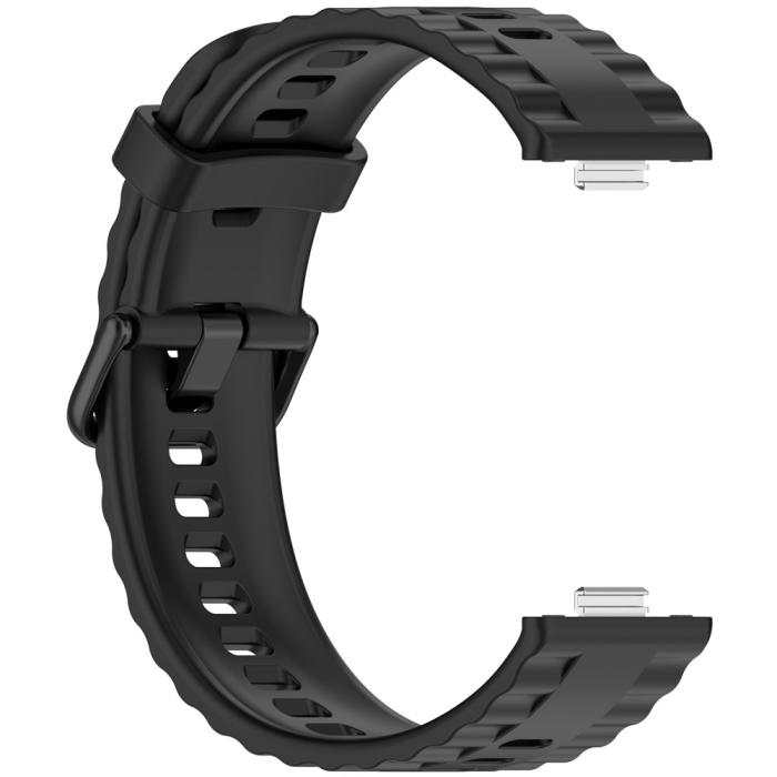 Bild 3,  Huawei Watch Fit 4 Pro / 4 / 3 Armband Silikon Svart - Teknikhallen.se
