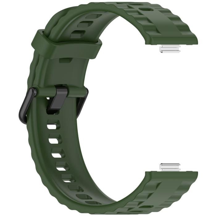 Bild 3,  Huawei Watch Fit 4 Pro / 4 / 3 Armband Silikon Militär Grön - Teknikhallen.se