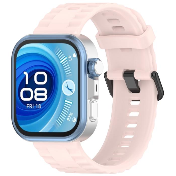 Bild 4,  Huawei Watch Fit 4 Pro / 4 / 3 Armband Silikon Ljus Rosa - Teknikhallen.se
