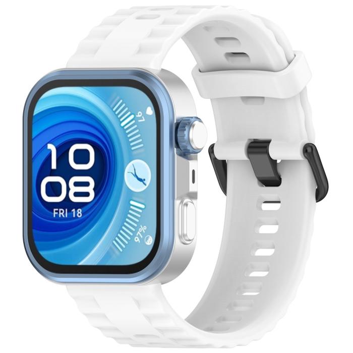 Bild 4,  Huawei Watch Fit 4 Pro / 4 / 3 Armband Silikon Vit - Teknikhallen.se