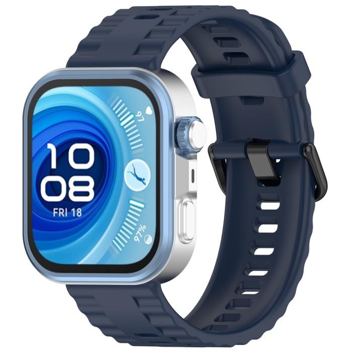 Bild 4,  Huawei Watch Fit 4 Pro / 4 / 3 Armband Silikon Mörk Blå - Teknikhallen.se