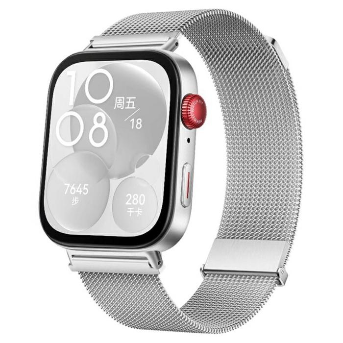 Bild 2,  Huawei Watch Fit 4 Pro / 4 / 3 Klockarmband Milanese Silver - Teknikhallen.se