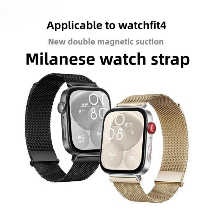Bild 3,  Huawei Watch Fit 4 Pro / 4 / 3 Klockarmband Milanese Silver - Teknikhallen.se