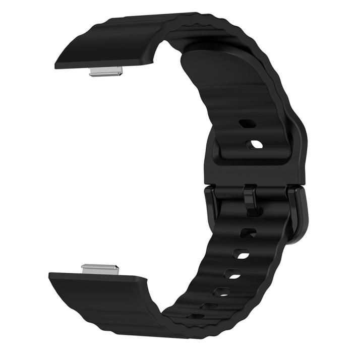 Bild 2, KALEBOL KALEBOL Huawei Watch Fit 4 Pro/4/3 Armband Wave Silikon Svart - Teknikhallen.se