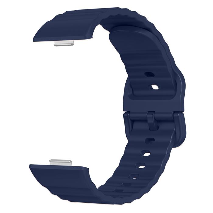 Bild 2, KALEBOL KALEBOL Huawei Watch Fit 4 Pro/4/3 Armband Wave Silikon Mörk Blå - Teknikhallen.se